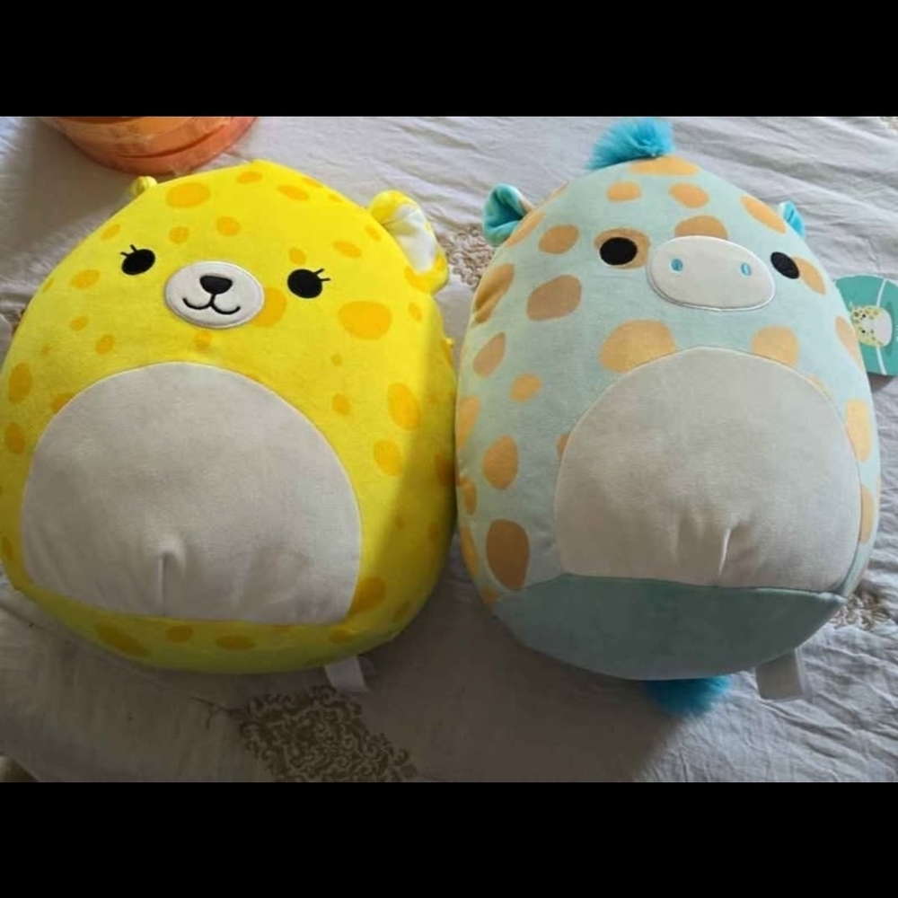 Squishmallows Yellow and Light Blue Plush Duo - Picture 1 of 1
